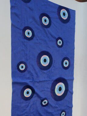 NWT Womens Bululu Dark Blue Multicolor (Item- 770) Evil Eye Swim Beach Towel RET